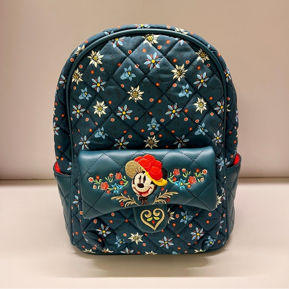 NEW DISNEY EPCOT GERMANY PAVILION BLACK FOREST MINNIE MOUSE QUILTED BACKPACK ? main image 8